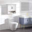 Armoire à pharmacie, armoire murale de salle de bain à 3 niveaux avec tablette réglable et 2 portes, armoire de salle de bain pour salle de bain, blanc