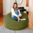 Big Joe Fuf 5Ft Oversized Foam Bean Bag Chair with Removable Cover for Kids, Teens, Adults, Moss Green, Corded Plush, 5 foot Large Reading and Gaming Seat-98338284-100759950