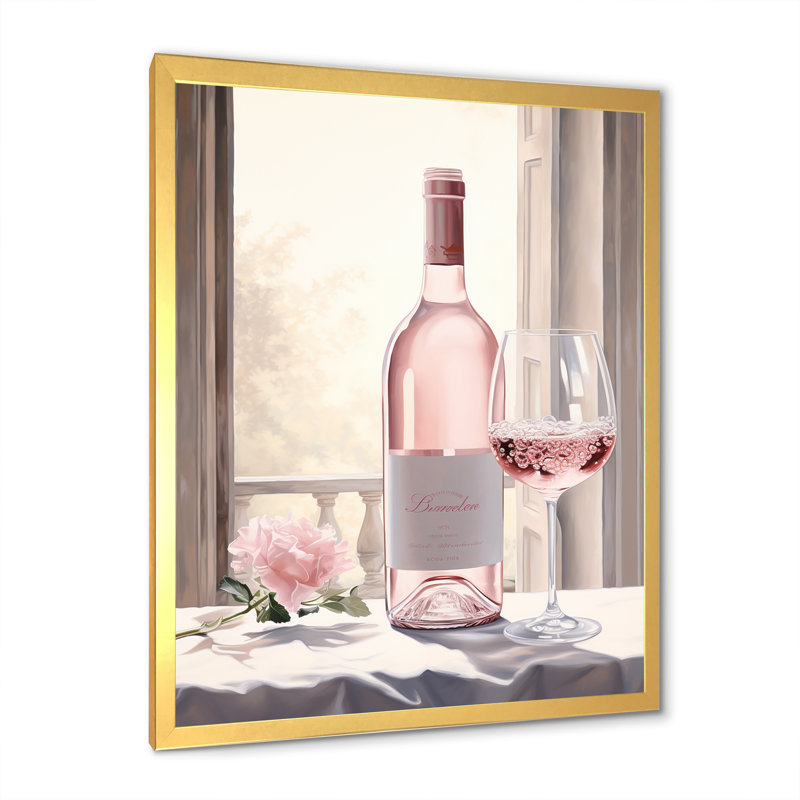 Sancerre Serenity - imprimé, H 40 po x l 30 po x P 1,5 po, Cadre doré simple