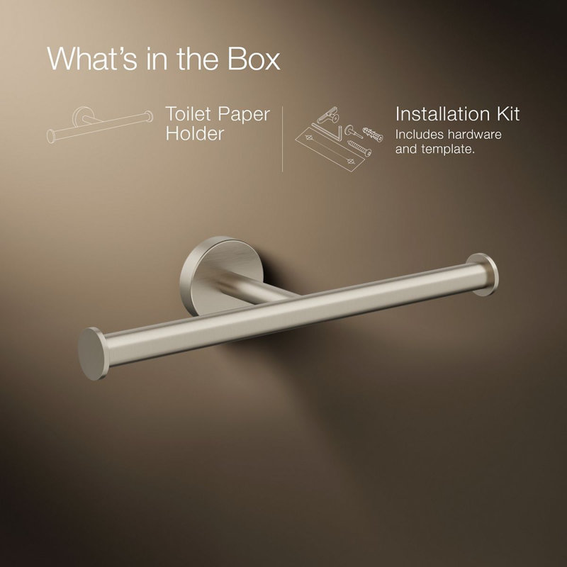 Double Toilet Tissue Holder, Brushed Nickel