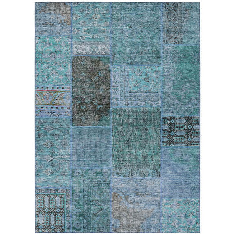Mannan Washable Patchwork Indoor / Outdoor Rug