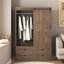 Armoire de rangement haute avec garde-robe de chambre à coucher-129488308