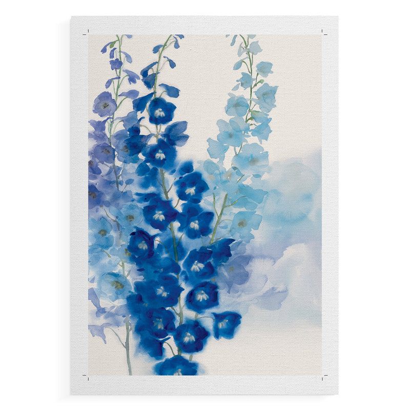 Delphinium I - Impression sur toile seulement - NON CADRE, H 18 po x l 12 po