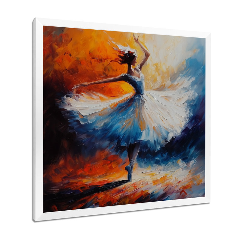 Summer Serenity Ballet Dance I - Ballet, reproduction d'art murale, H 36 po x l 36 po, Blanc