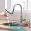 Robinet d'évier en nickel brossé avec douchette extractible, robinet de salle de bain et de cuisine moderne, remplisseur en céramique 360 °