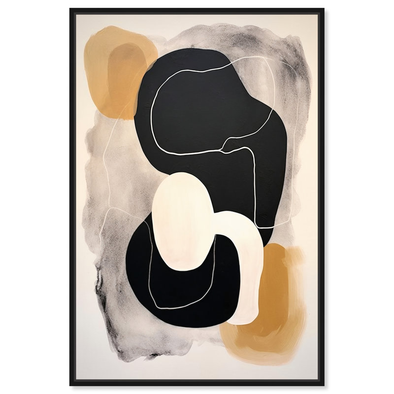 Art mural Milk Butterscotch And Chocolate, Cadre noir, H 55 po x l 37 po
