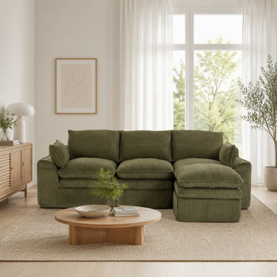 Modern L Shaped Compressed Modular Sectional Sofa
