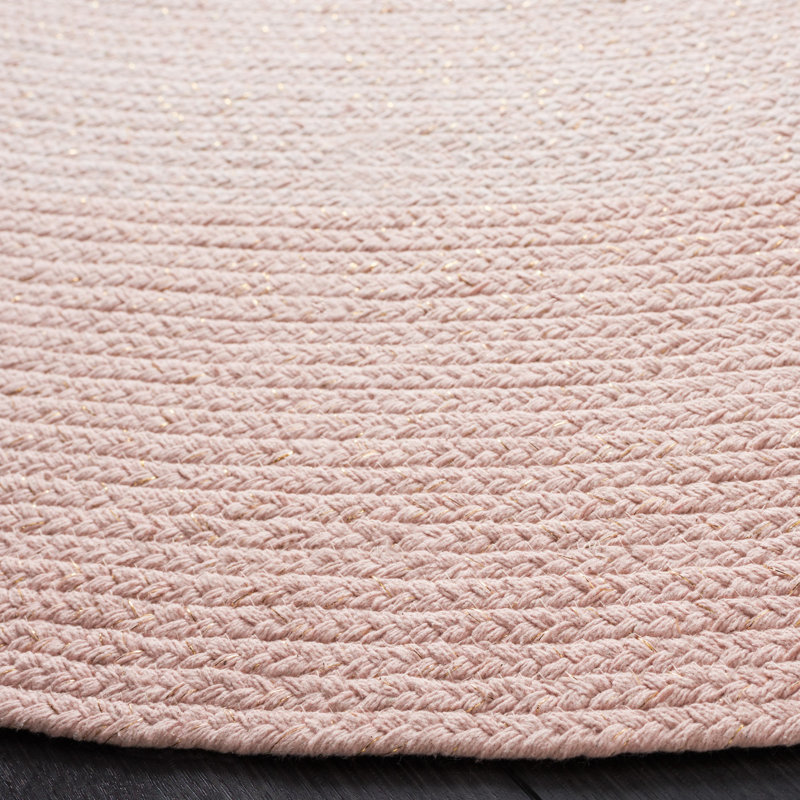 Tapis en coton tissé à la main Rindge, Rond 6 pi