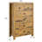 Rustwood Farmhouse 33,1” W  Chest Of  5 Drawers Dresser For Bedroom, Chest Solid Wood Rustic Style-123297232