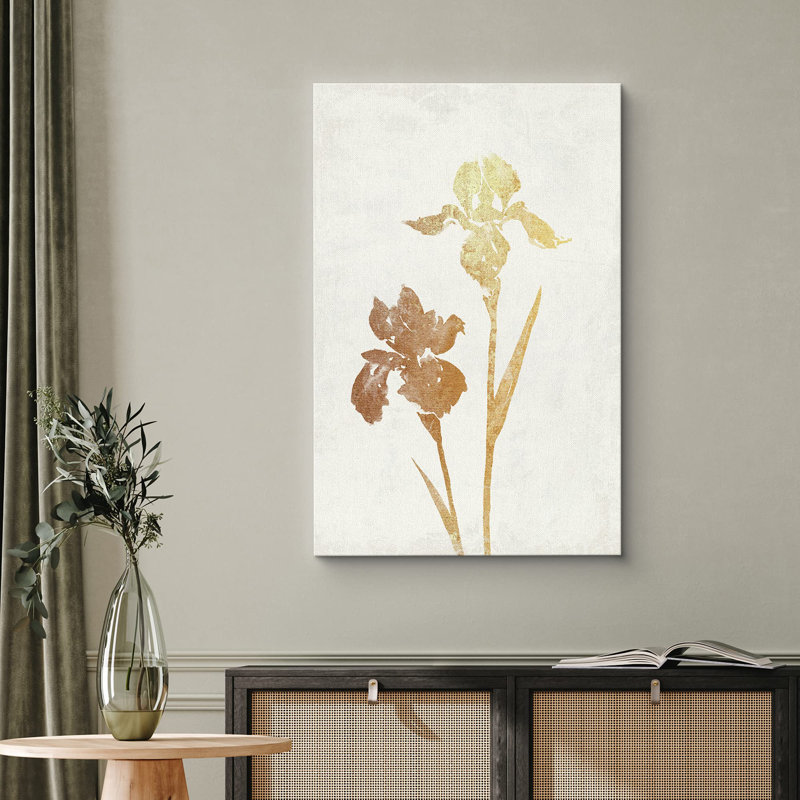 Floral, botanique sur toile, H 36 po x l 24 po x P 1,5 po