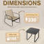 Ensemble de conversation d'extérieur 2 personnes avec chaises berçantes et table basse en verre Tandeka-1957171153
