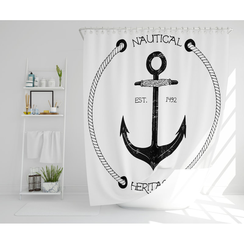 Celia Polyester Shower Curtain, 168cm H x 168cm W