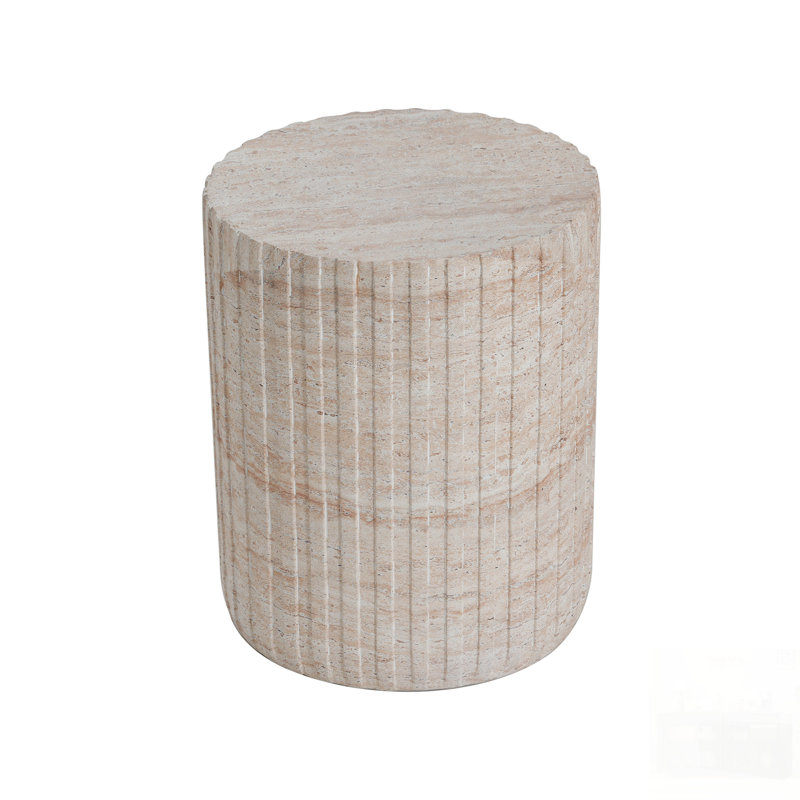 Outdoor/Indoor Lightweight Concrete Side Table With Finish, Perfect For Modern And Versatile Use In Any Setting.