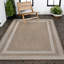 Tapis intérieur / extérieur beige / crème à 3 rayures Caherty Dover Classic-1259306847