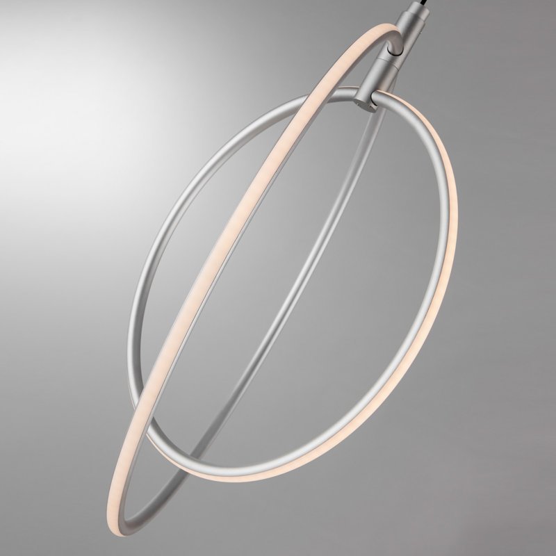 Lampe sur pied arquée à DEL 83 po Rylan, Argent