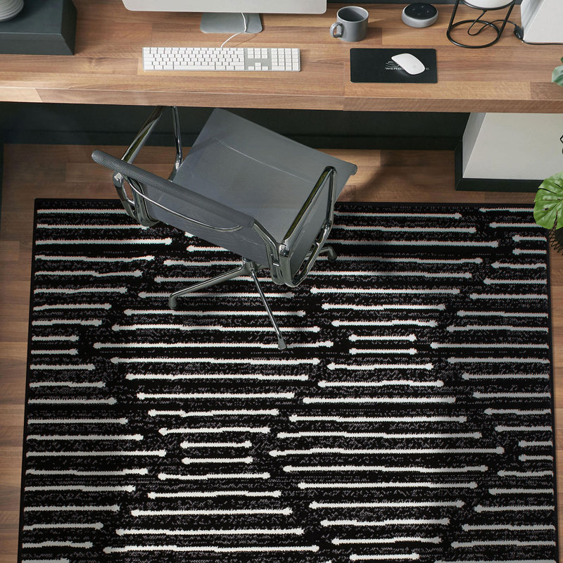 Boho Stripe Design Area Rug, Rectangle 7'10" x 10'