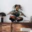 Sculpture média mixte the drummer