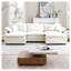Canapé modulaire en U à 3 places avec repose-pieds convertible beige Corduroy-997717856-997717871