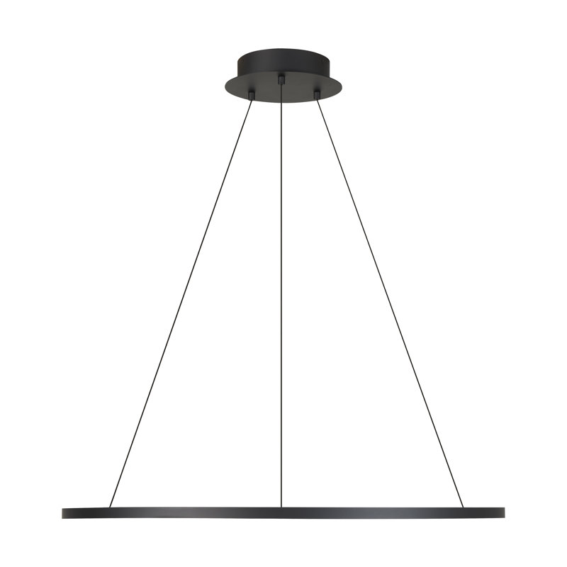 Vellavi 1 - Light LED Chandelier, Nightshade Black, 0.8" H x 24" W x 24" D