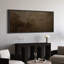 Dark Earth Abstract Texture Framed Canvas - Modern Minimal Wall Art in Brown Tones-115165401-115165402