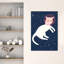 Cosmic Cat, astronaute, abstrait, chat contemporain, paysage, art mural-129002901