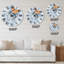 Poisson volant sur pivoines - horloge murale traditionnelle-60327713