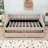Full Size Linen Upholstered Daybed with Two Drawers-1287368256