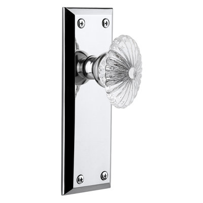 Fausse plaque Grandeur Fifth Avenue avec bouton de porte en cristal bourgogne