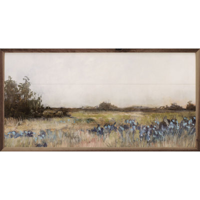 " Moody Field 3 Blue Flowers By Nina Blue "