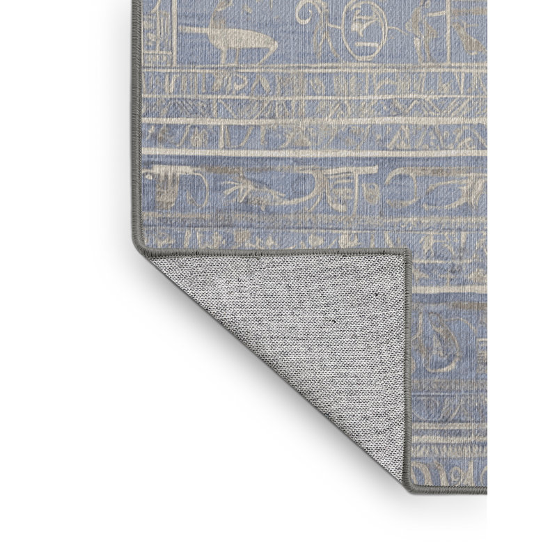 Machine Washable Gray Area Rug, Runner 2' x 5'