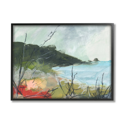 «Nautical Cove» et «Grassy Cliff Scratch Line Abstraction Black», estampe numérique de Jan Weiss