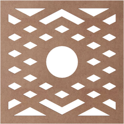 Médaillon de plafond en bois à chevron hickory 20 po x 5 pi 8 po x P 1/4 po