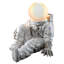 Sculpture astronaute éclairée