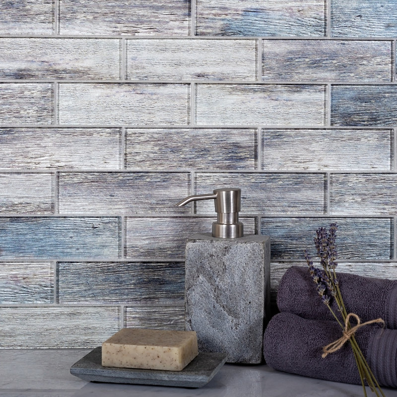 12" x 12" Glass Brick Joint Mosaic Wall & Floor Tile