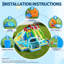 Kids Inflatable Bounce House with 3 Water Slides – Backyard Play Centre for Ages 3+