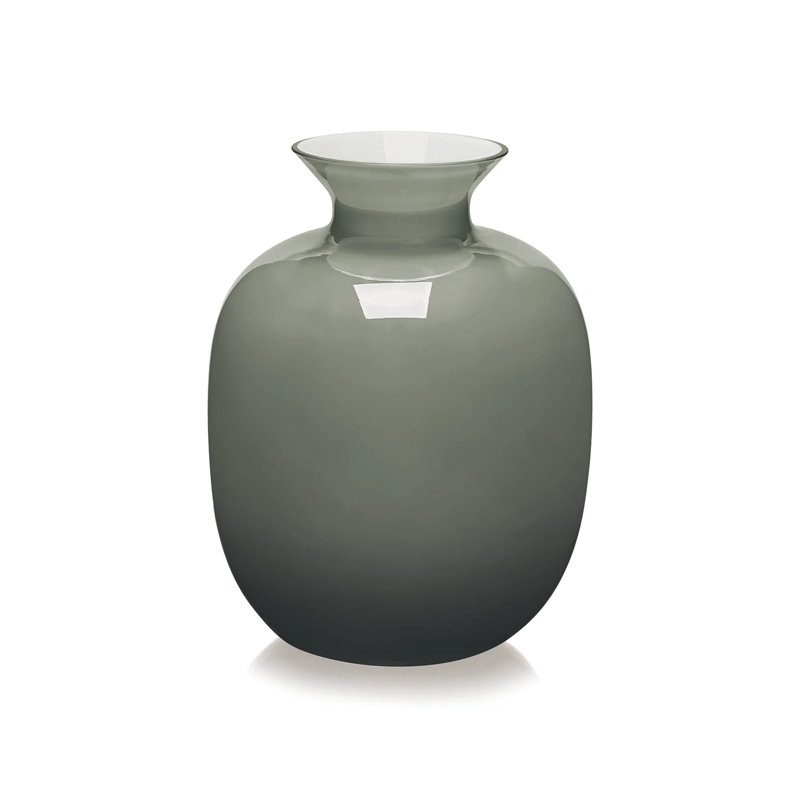 Rialto Vase, 9.4" H x 7.1" W x 7.1" D, Gray