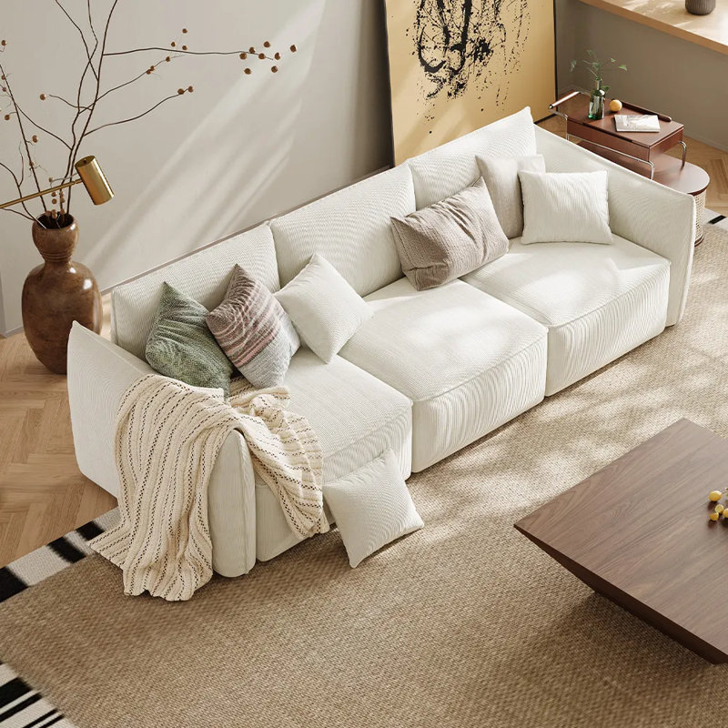 Ensembles de canapé pour le salon, 3, H 32,28 po x l 108,66 po x P 38,98 po, Beige