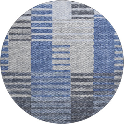 Premium Machine Washable Prisco Blue Rug