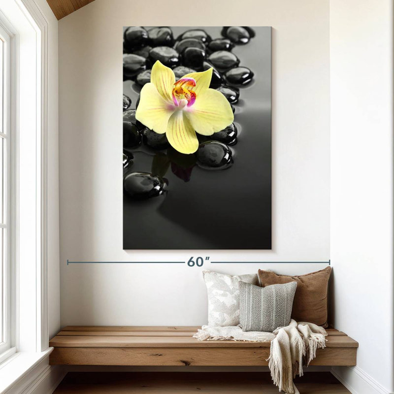 Orchidée jaune Kerrick, H 51 po x l 34 po