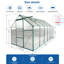 Serre toute saison 6 pi x 12 pi - Polycarbonate avec cadre et base galvanisée bloquant le drainage-131471136