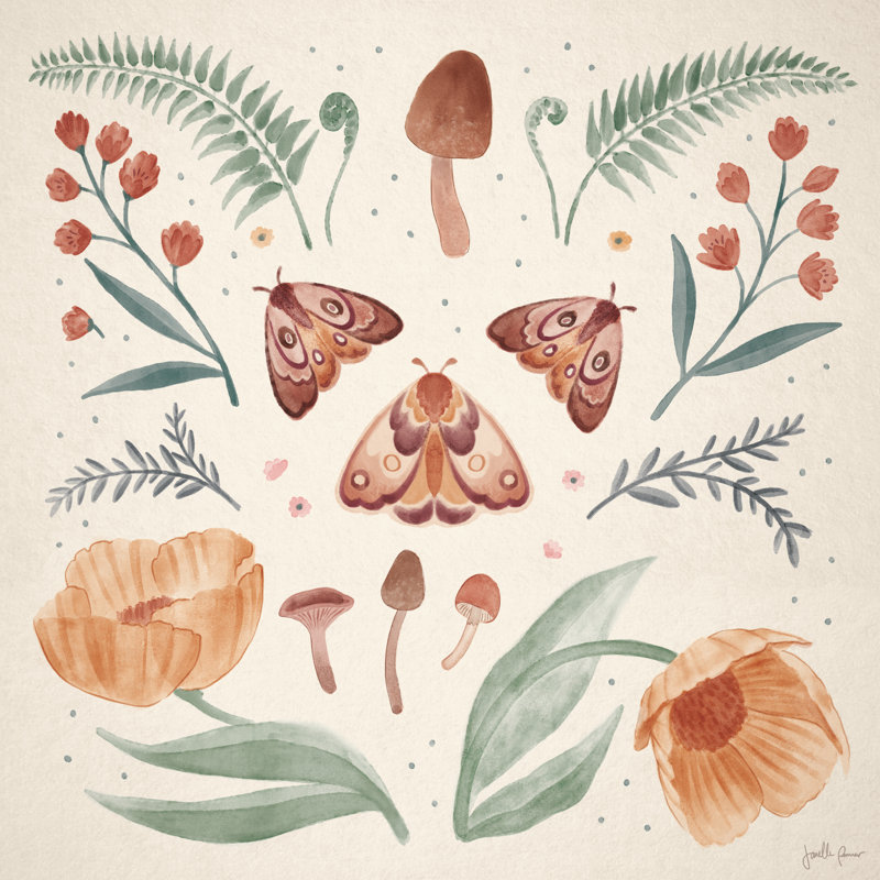 Cottage Botanical V by Janelle Penner - Wrapped Canvas Painting, 122cm H x 122cm W