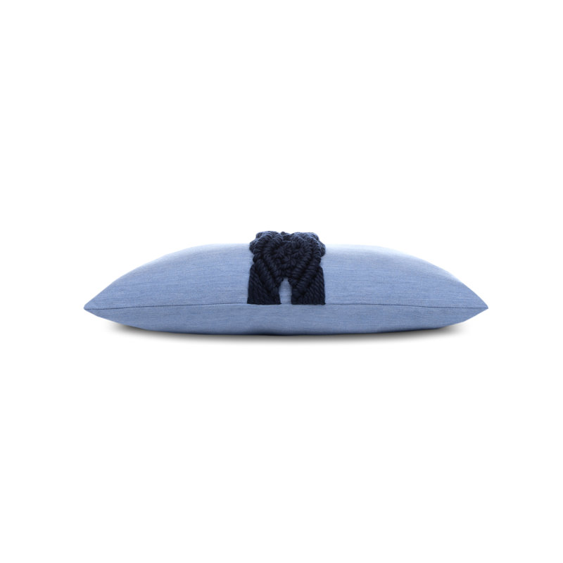 Palomar Lumbar Outdoor Rectangular Sunbrella® Pillow Cover & Insert, Navy/Blue