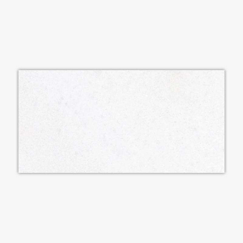 12 in. x 24 in. Marble Tile, Snow White Polished