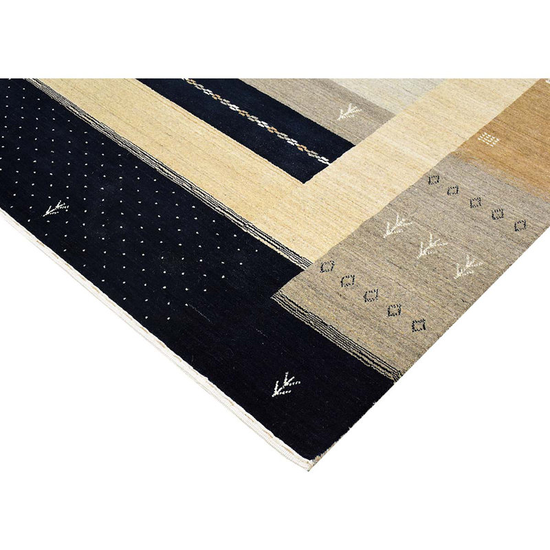 Area Rug in Beige/Rust, Rectangle 4' x 6'