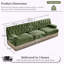 Canapé modulaire haute densité en velours 3 places Cloud