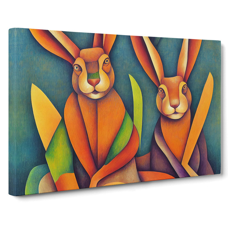 Vintage Hares - Wrapped Canvas, 35cm H x 50cm W x 3cm D