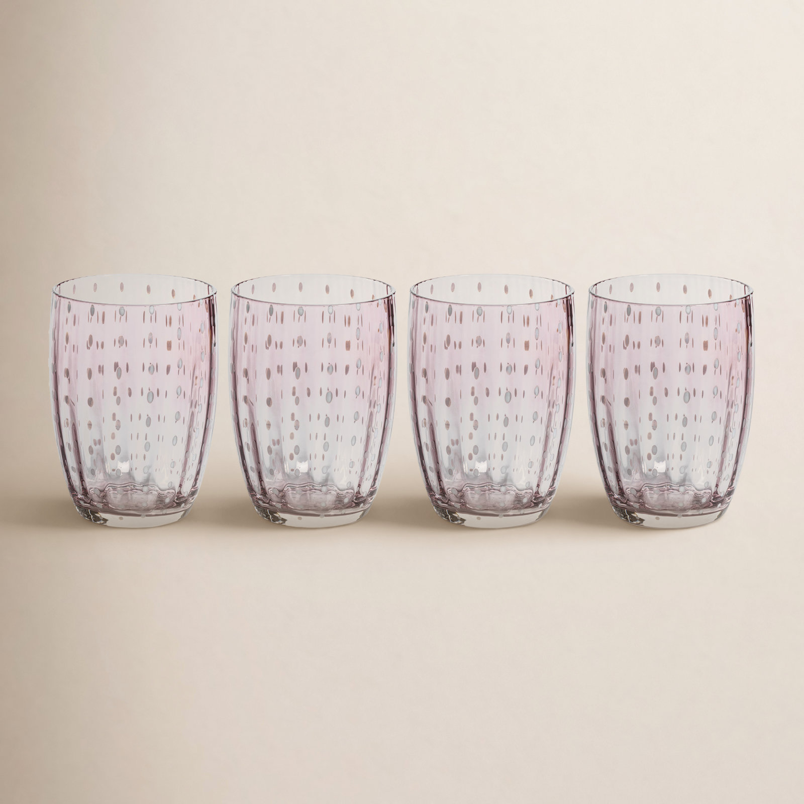 Pescara Dot Tumbler Glasses, Purple