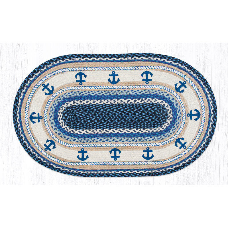 Tapis de terre en jute tressé rustique, 27 po x 45 po