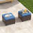 Elderton 7-Person Outdoor Wicker Conversation Set with 3 seat Sofa, Loveseats, Sofa Chairs, Fire Pit Table, and Ottomans-96085321