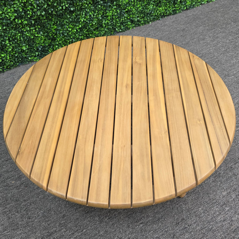 Zaryna Solid Acacia Wood Patio Coffee Table